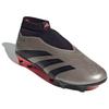 New Adidas Predator League Laceless Fg Platinum Metallic Aurora Black Turbo IF6331