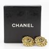 Chanel COCO Mark Earring Vintage Plated Gold 14.5g Women Used