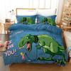3D Dinosaur Duvet Cover Jurassic Bedding Set for Kids Boys Teen Queen/King/Full/Twin Microfiber Quilt Cover with 1/2 Pillowcase