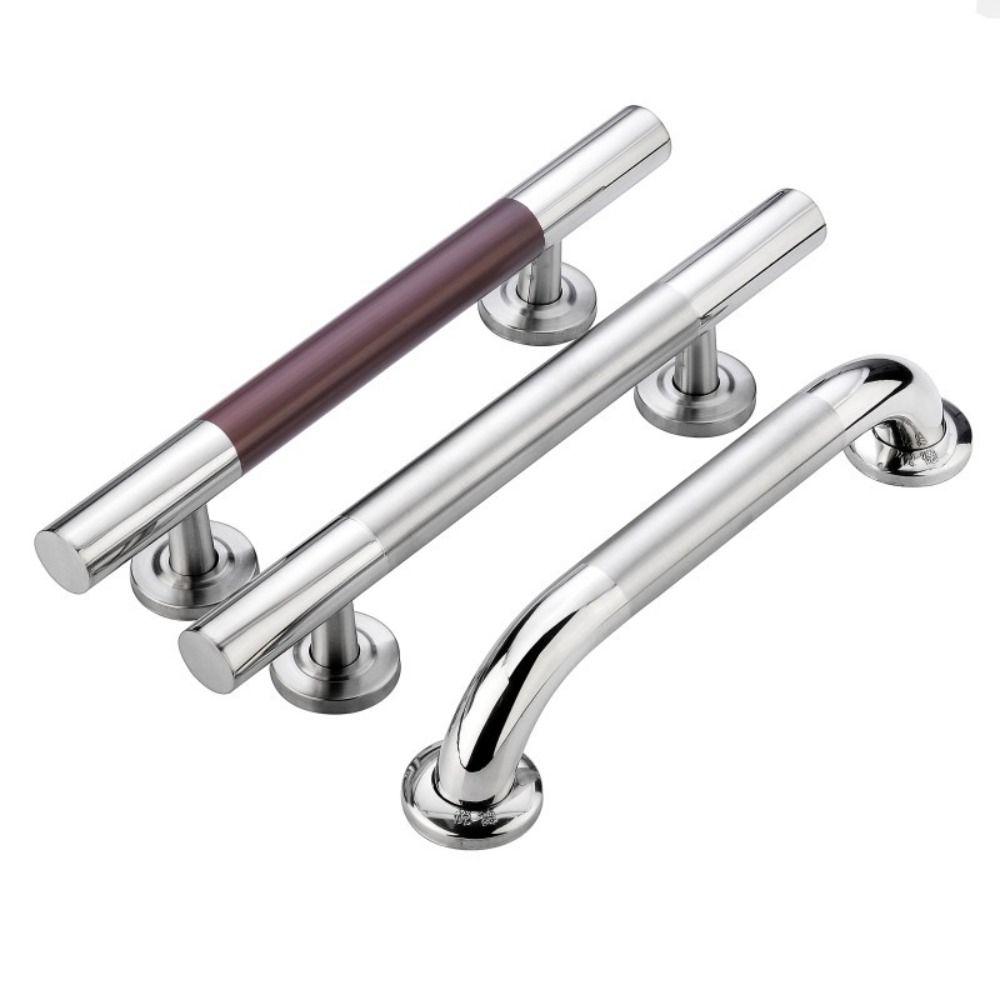 Wood Grain Door Knob Stainless Steel Wooden Door Handle Cabinet Closet Handle  Wooden Door
