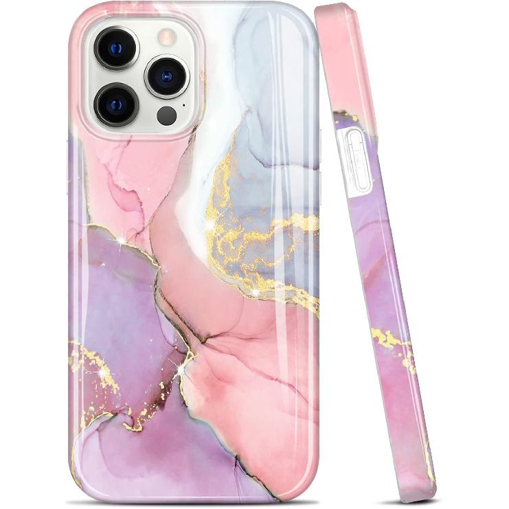 JIAXIUFEN Compatible with iPhone 13 Pro Case Gold Sparkle Glitter Marble Slim Shockproof TPU Soft Rubber Silicone Cover Phone Case for iPhone 13 Pro