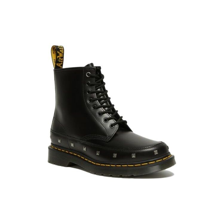 Dr. Martens 1460 Leather Studded Short Boots Unisex Boots Black 27678001