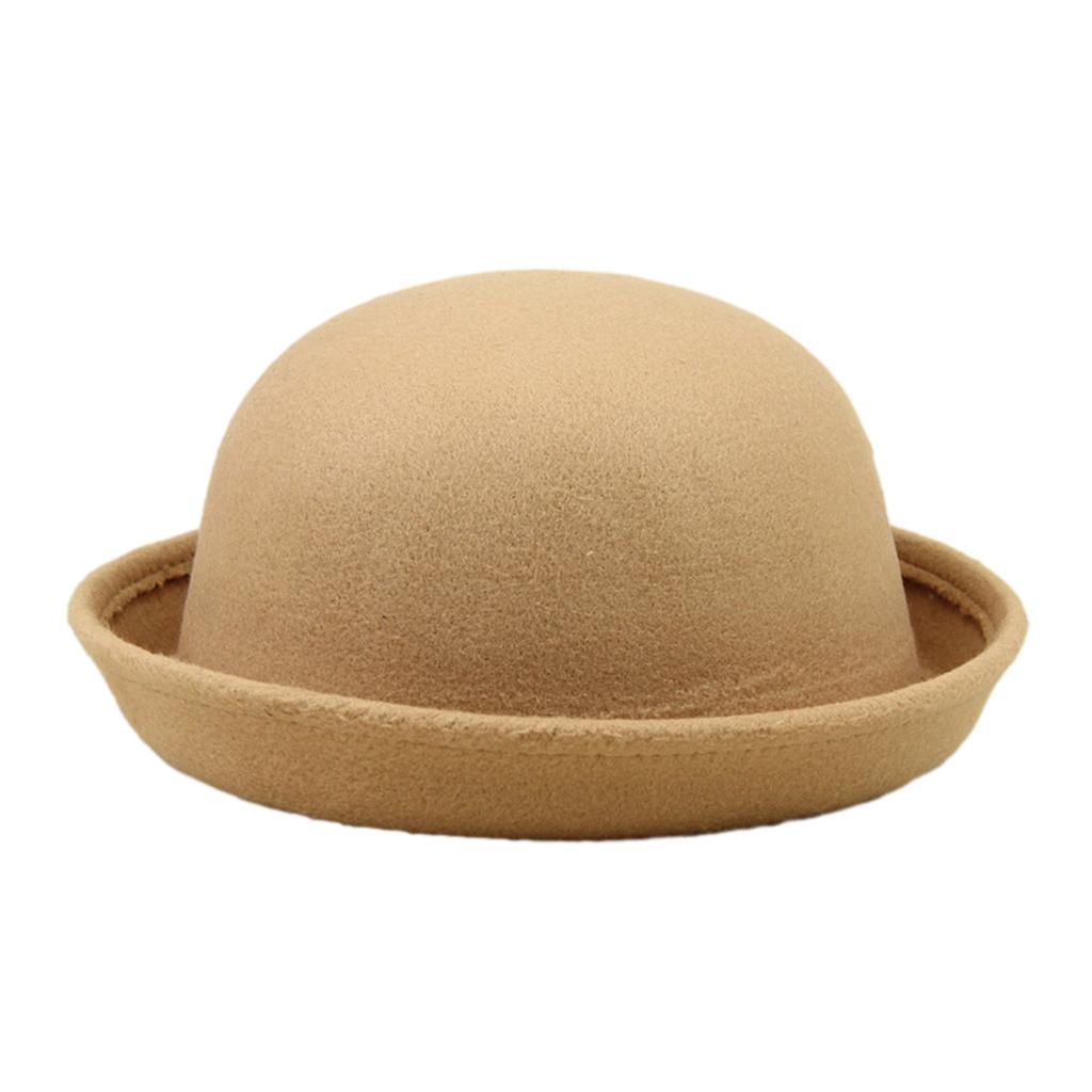 Kids' Black Party Hat Magician Derby Hat Short Brim Fedora Top Hat for Dress Up and Victorian Costume Parties