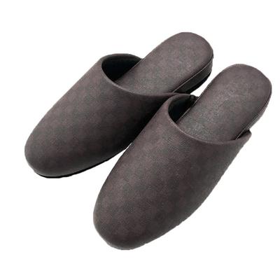 L Dimensions Approximately Checker Senko Antibacterial Vinyl Slippers for Guests and Business Also Recommended for and [Gray (inner 26.5cm)] Use.