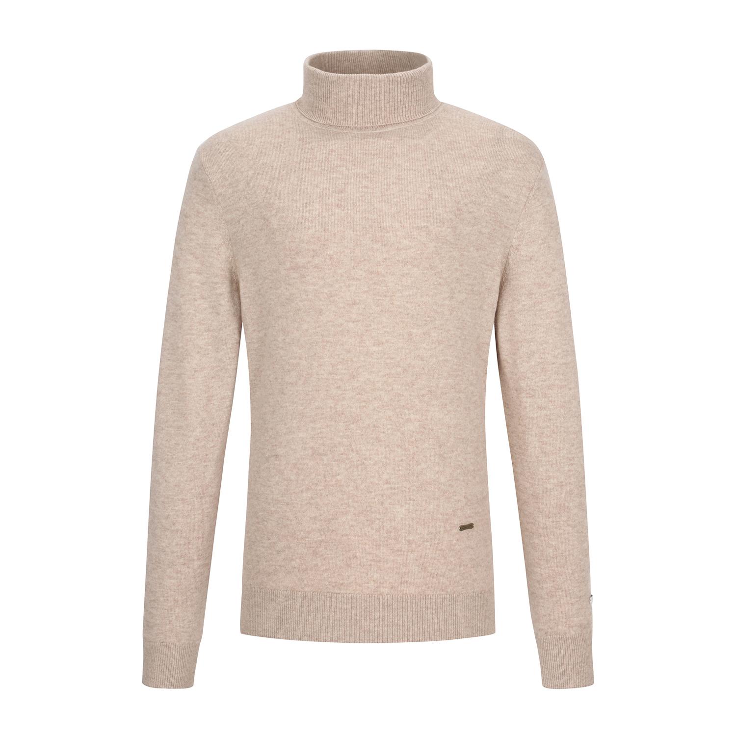 Ferraro Milano Cashmere Long Turtleneck Sweater Beige (Am0Erd40253) Beige.Am0Erd402/Free