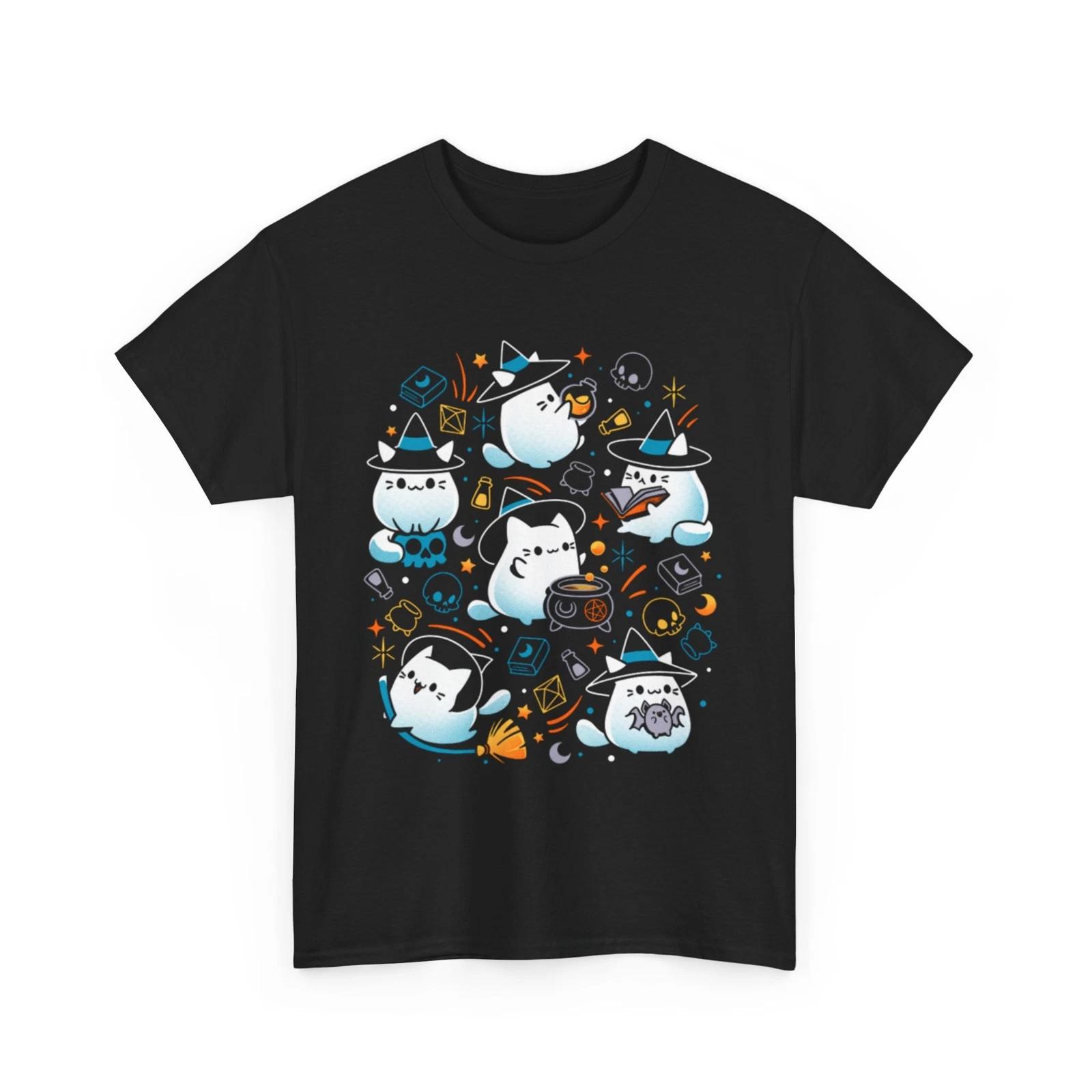 

Whiskers and Witchcraft | Ghost Cat Shirt | Cat Shirt Women & Men, Halloween Cat S
