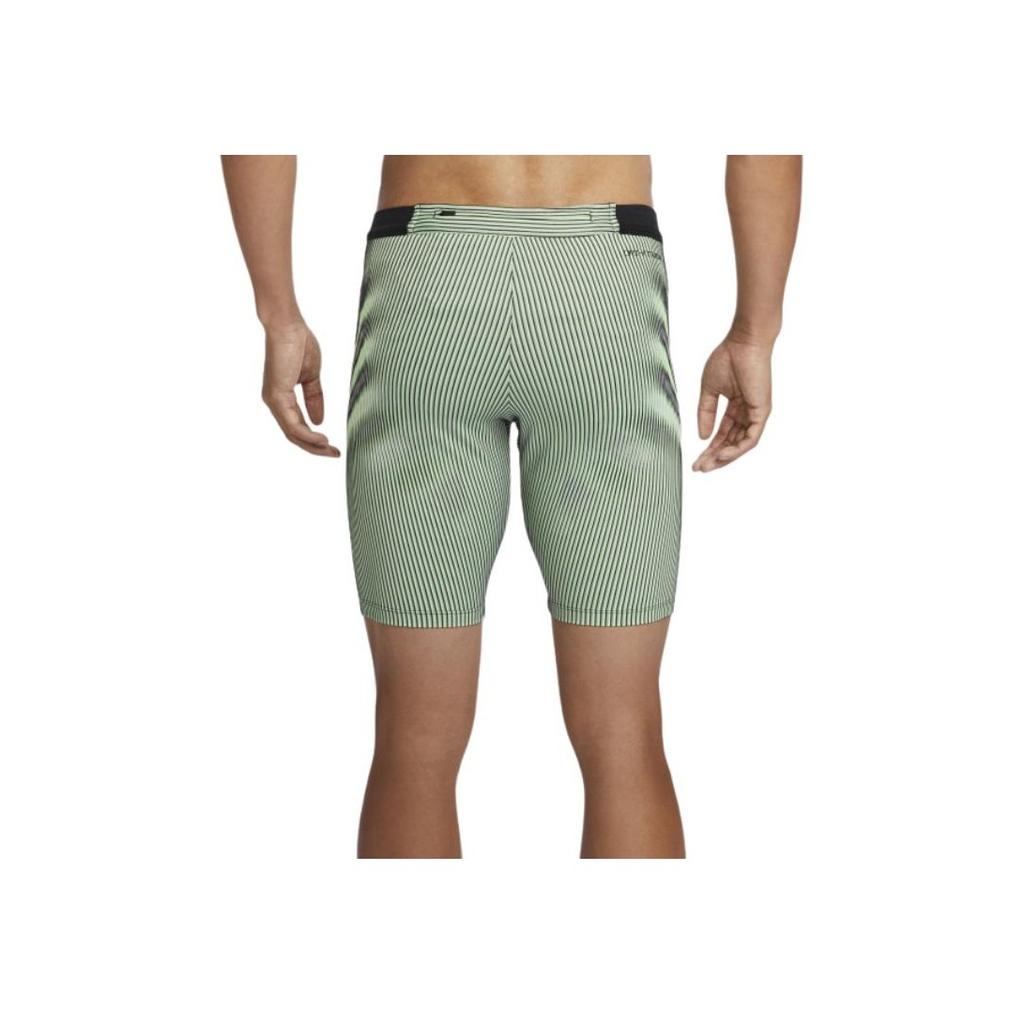 Nike Dri-FIT ADV Running Tight Breathable Comfortable Sports Shorts Men Shorts Coal-Black Vapor-Green Matte-Silver FN3370-014