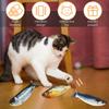 3Pcs Vibration Electric Fish Cat Toy Felt Realistic Flopping Fish Add Fun Interactive Flopping Toy Attract Attention for Cat