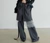 European & American Style 3-in-1 Detachable Lace-Trim Striped Pants - Autumn Collection