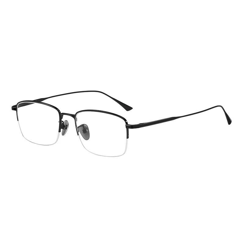 ZEISS Japan Import Ultralight Titanium Semi-Rimless Anti-Blue Light Glasses 1.56 German Anti-Blue Light (0-400 degrees)