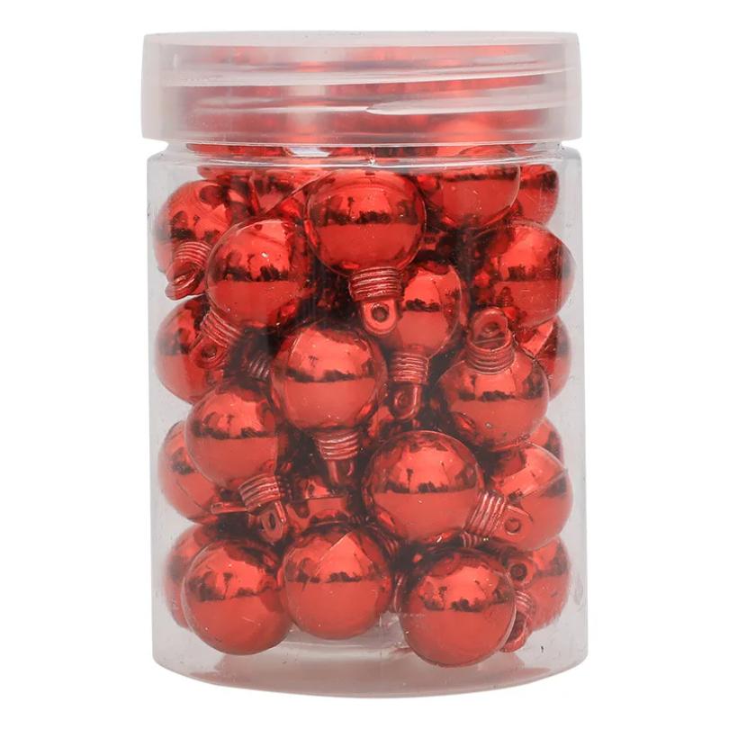 48Pcs/1.5CM Christmas Ball Decoration Supplies Christmas Tree Ornaments Pendants New Year Party Home Decoration