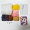 Bubu Dudu Wool Needle Felting Kit Non-finished Dolls DIY Felting Set Yier Panda Bear Handmade DIY Gift Animal Felt Crafts