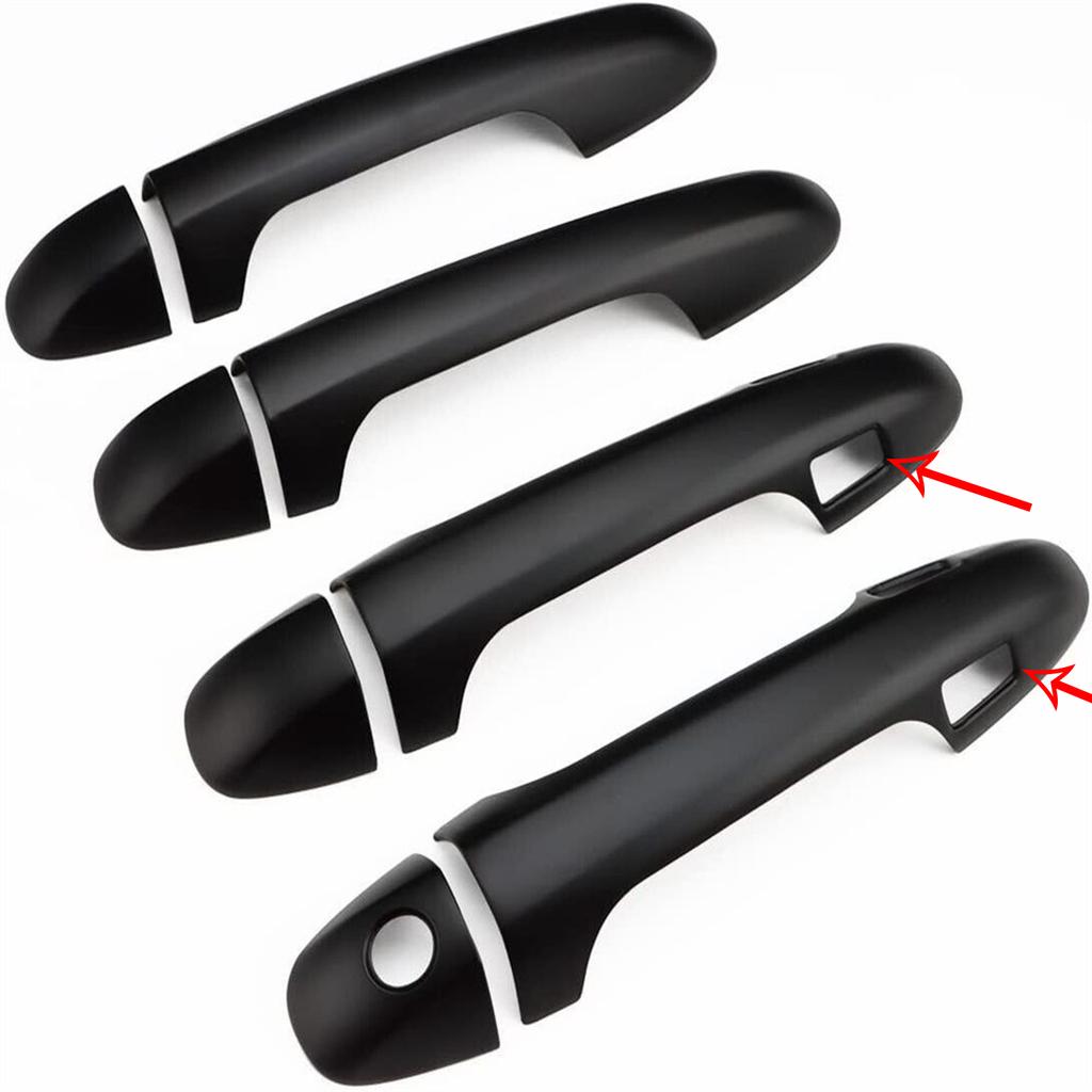 8pcs ABS Carbon Chrome Black Car Accessory Door Handle Cover Trim Paste Style For Toyota Tacoma 2016 2017 2018