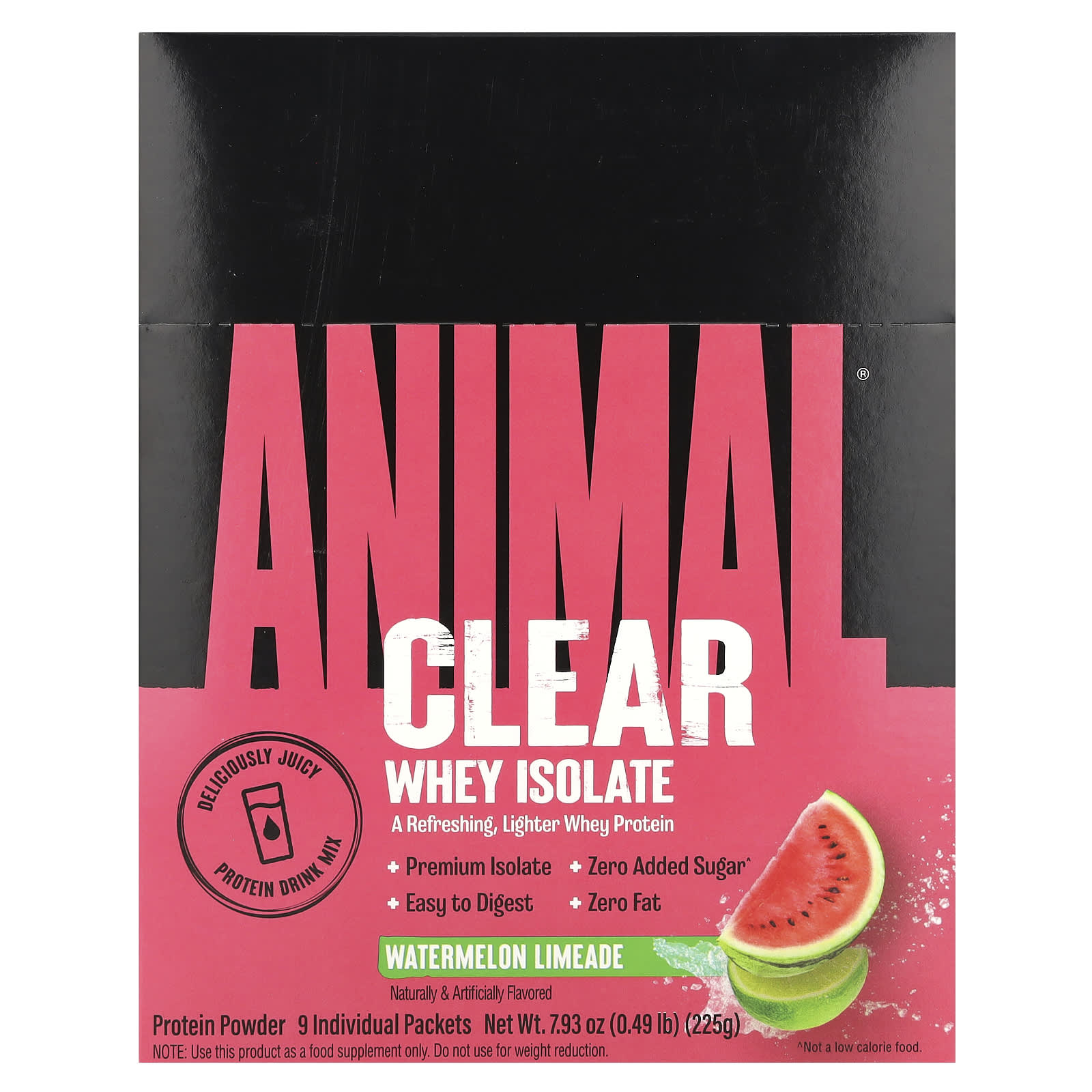 

Clear Whey Isolate, Watermelon Limeade, 9 Packs, 25G (0.05Lb) Each