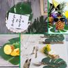 Palm Leaves Artificial Tropical Monstera Plant Fake Leaves Safari Birthday Decorations,Jungle Theme Party Supplies,Faux Green