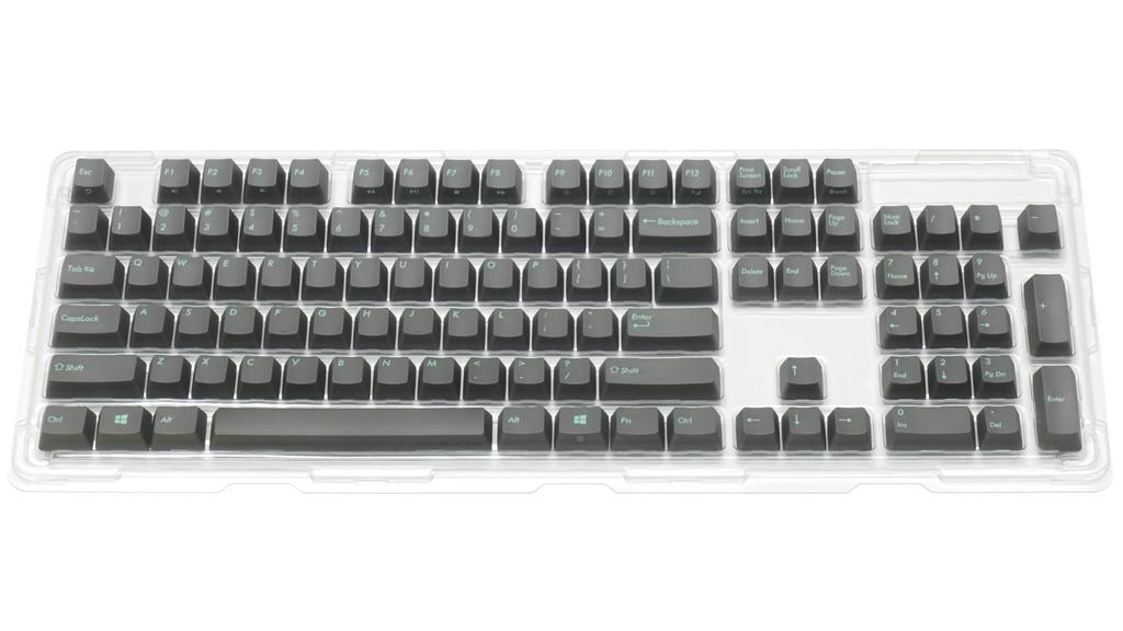 FILCO Majestouch Replacement PBT Molded Keycap Sky English 104 US ASCII Dual-Color Set, Gray, Layout, Keys,