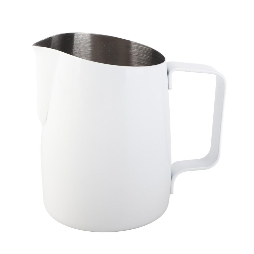 

Stainless Steel Milk Frothing Pitcher 420ml Capacity Durable Coffee Frothing Pitcher White Latte Art Cup Coffee Making