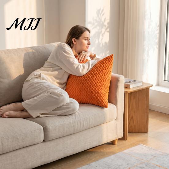 Invisible Zipper Pillow Protector Bubble Corduroy Throw Pillowcase, Decorative Square Cushion Cover, Soft Skin Friendly Bedside Pillows Textured Cover