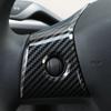 Carbon Fiber Car Steering Wheel Buttons Panel Sticker Trim Cover for Tesla Model 3 2016-2025 Model Y 2019-2025 Accessories