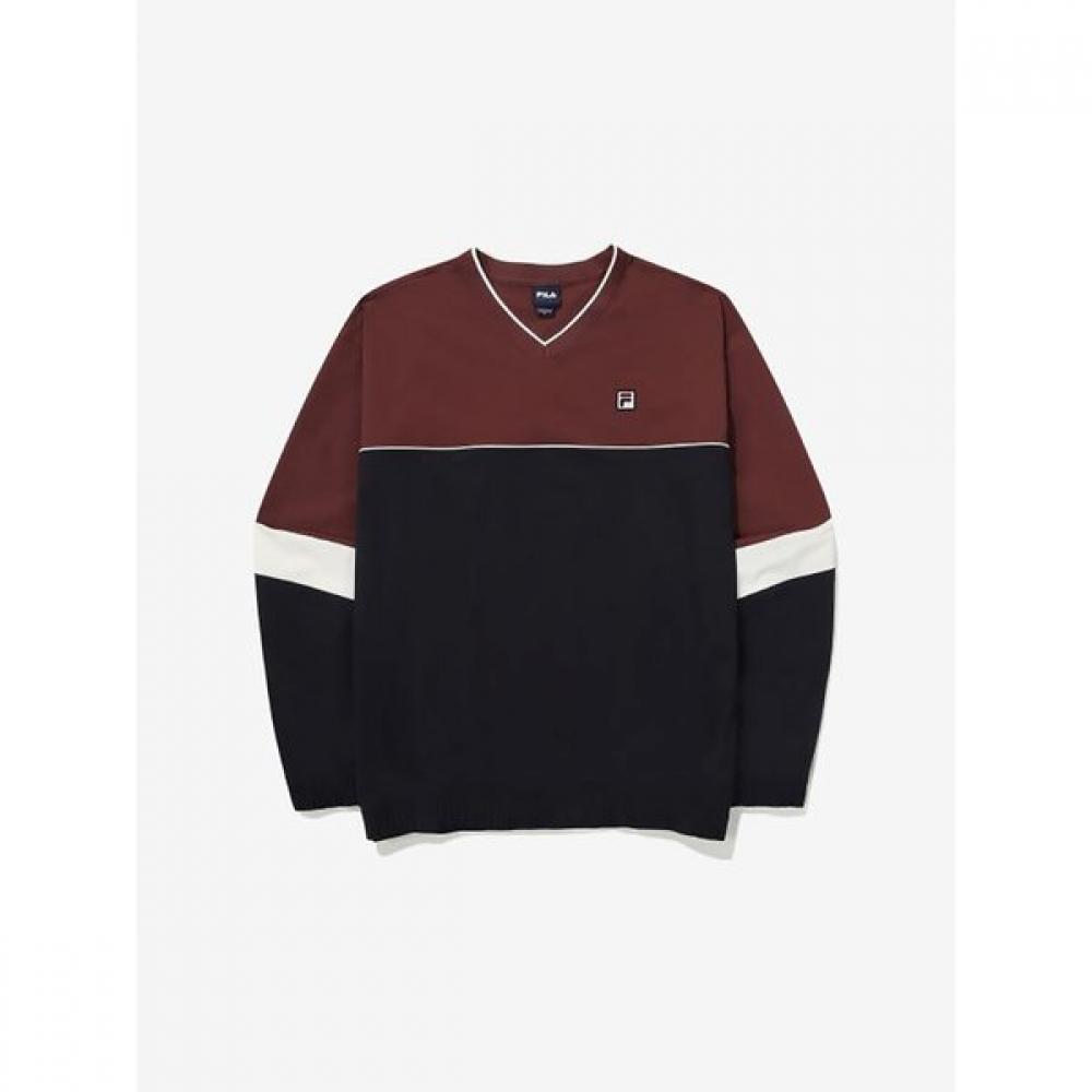 Fila Color Block V Neck woVen Sweatshirt