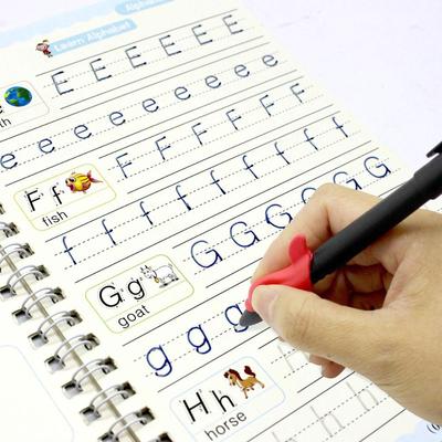 Sank Magisk Övningsbok Penna Förskolor Barn Kalligrafi Engelsk Version Fri Torkning Barn Återanvändbar Skrivbok