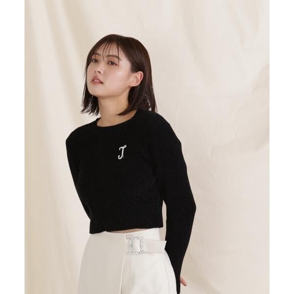 Jill by Jill Stuart Women's Ecru Compact Mohair Knit Sweater with Brooch