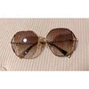 Used Sunglasses SFU601 Gold Brown