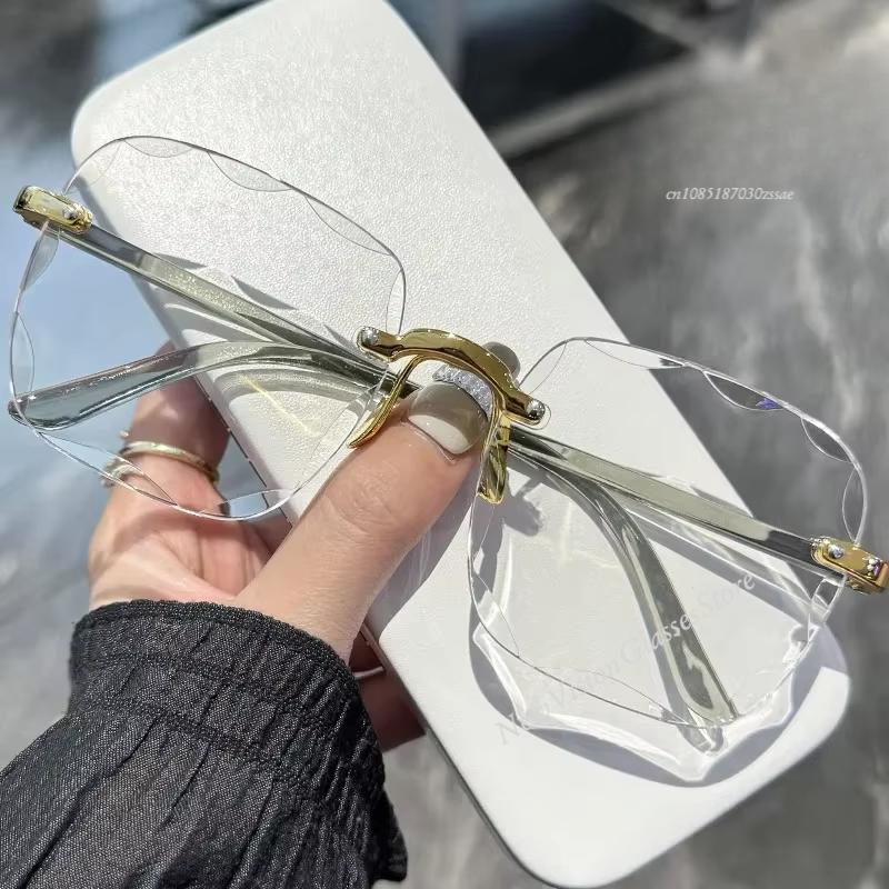 

Frameless Cut Edge Sunglasses New Summer Sun Visors Women S Transparent Multi-Color Lenses Uv400 Design Sun Protection Retro