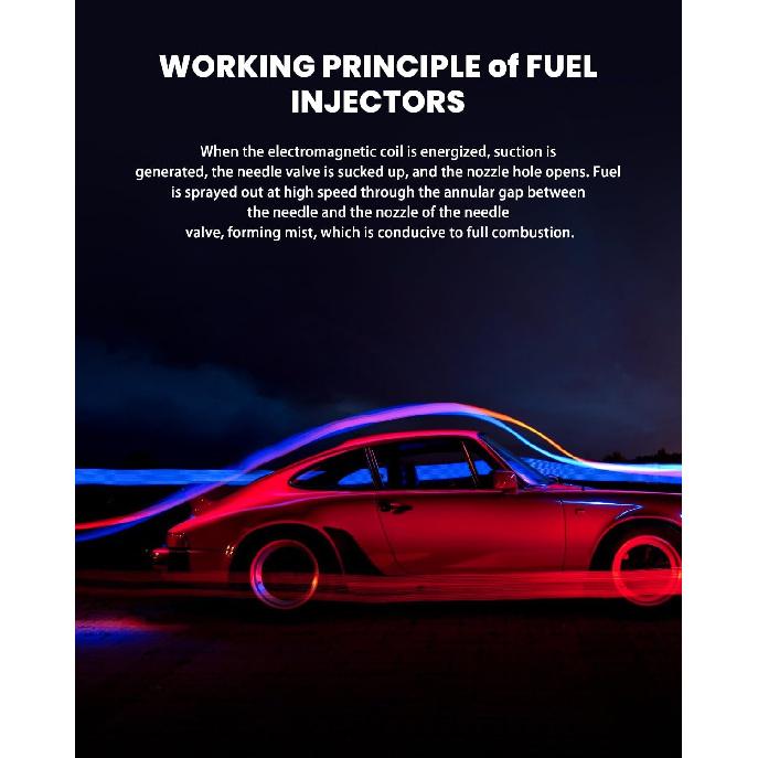 SCITOO 8Pcs 4 Holes Fuel Injectors fit for 2007 for Chrysler for Aspen, for 2004-2007 for Dodge for Dakota, for 2006-2007 for Jeep for Commander, for