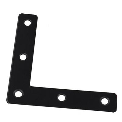 Black Steel L Shaped Corner Braces Strong Bracket for Furniture Support