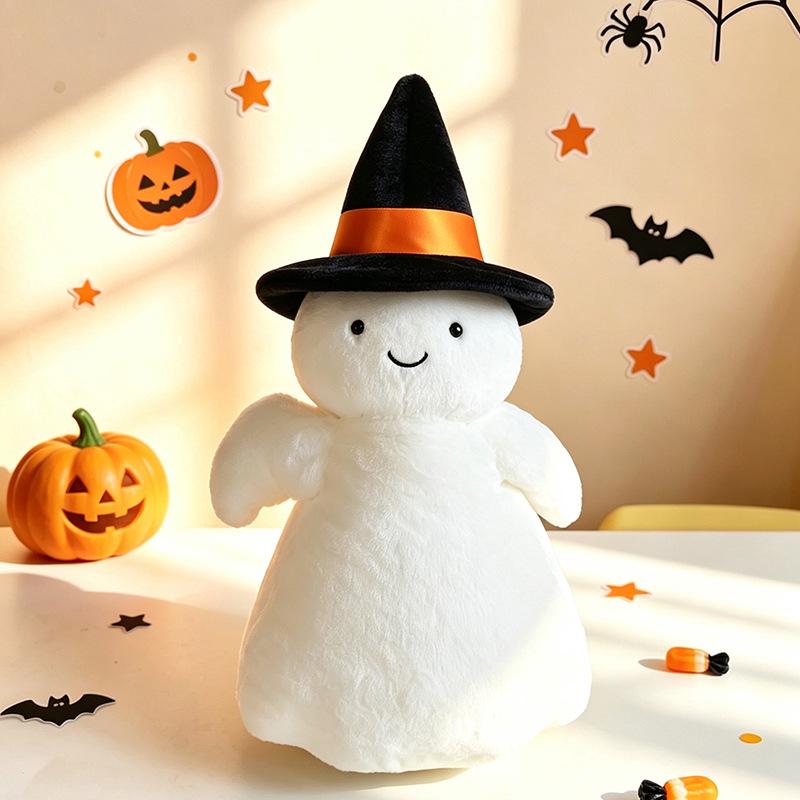 Spooky Halloween Plush Doll: Ghost, Owl, Bat, Pumpkin Ornaments