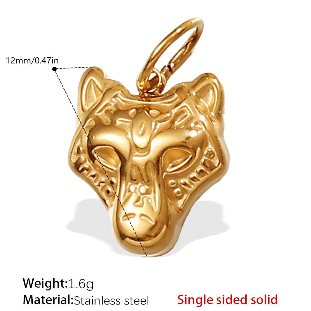 18K Gold-Plated Stainless Steel Elephant Pendant for Necklace or Bracelet
