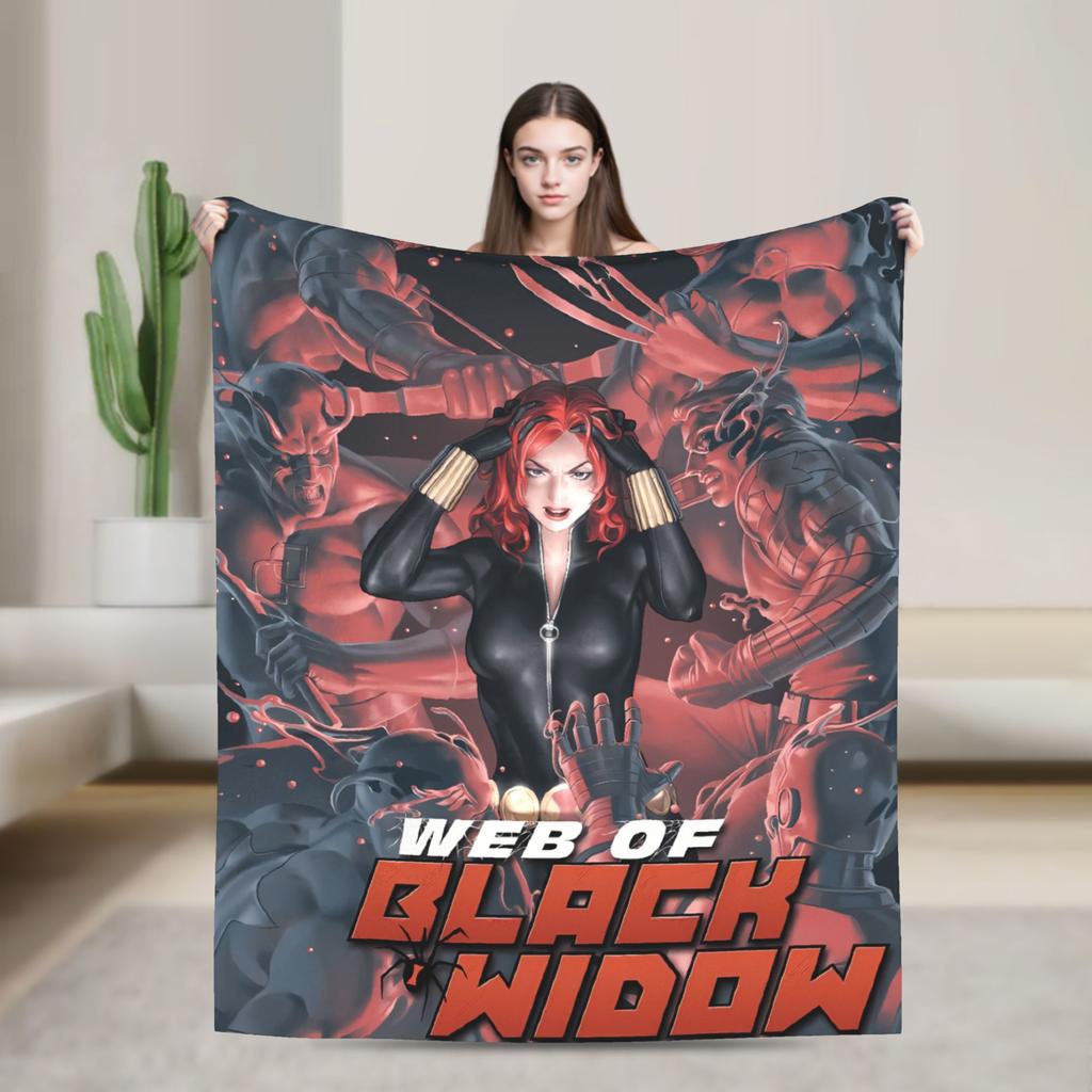 Black Widows Warm Soft Blanket Kids Plush Throw Blanket Novelty Couch Bed Flannel Bedspread Sofa Bed Cover