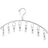 Stainless Steel Clothes Drying Rack with Clips for Underwear, Socks, and Baby Clothes