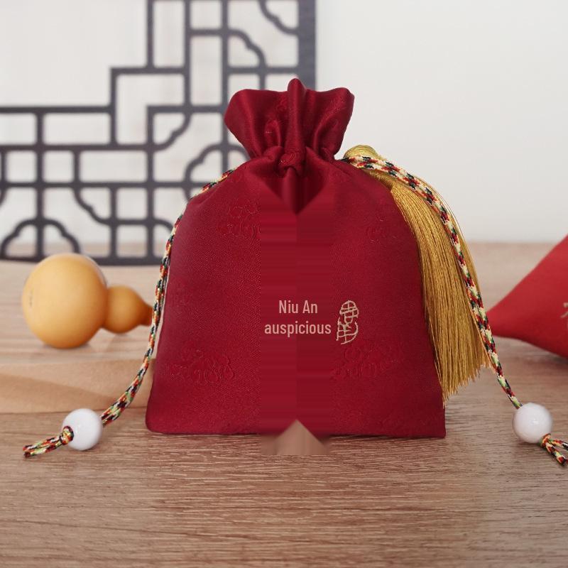 Chinese Retro Embroidered Brocade Sachet Bag Pendant Approx. 8.5*12cm [Empty Bag]