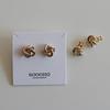 _FF25 Gold Twisted Earrings