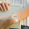 Fieldwork Analog Watch with Dessert Leather and Decorative White with Strawberry and Cherry Designs Women's Design, Band, Hands, (GY096-1 WH)