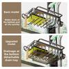 Kitchen faucet storage rack, sink drain basket, cloth storage multifunctional rack, no punching, sink drain