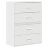 2 Drawer Cabinets Set of 2 White 60 x 31 x 40 cm Engineered Wood