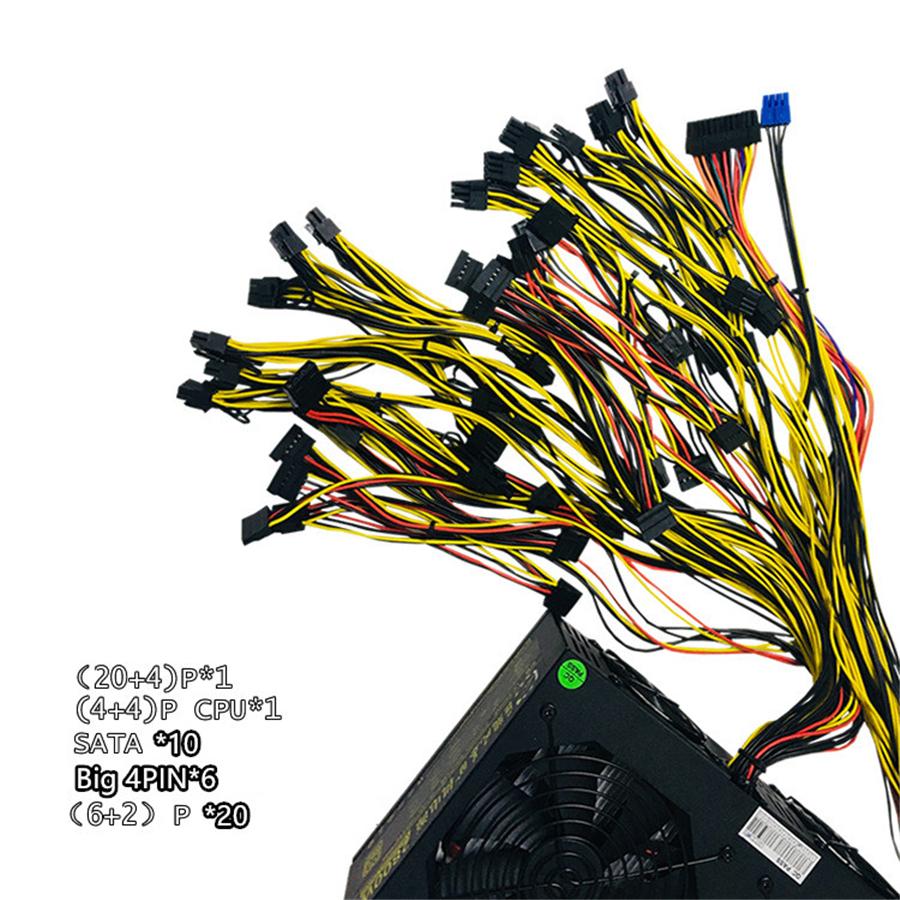 3450W ATX PSU Power Supply Bitcoin Miners psu PC Power Supply 90% High Efficiency 180-240V pico psu For BTC ETC Power Mining