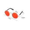 Pet Glasses Cool Reflective Coating Mini Sun Glasses  for Puppy Kitten Funny Headwear Mental Frame Resin Lens Cute Costume