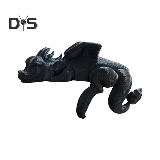 Sleeping Dragon Bookshelf Decor 3D Printed Dragon Figurine Book Nook Sleeping Dragon Shelf Decoration for Book Lovers And Fantasy Enthusiasts