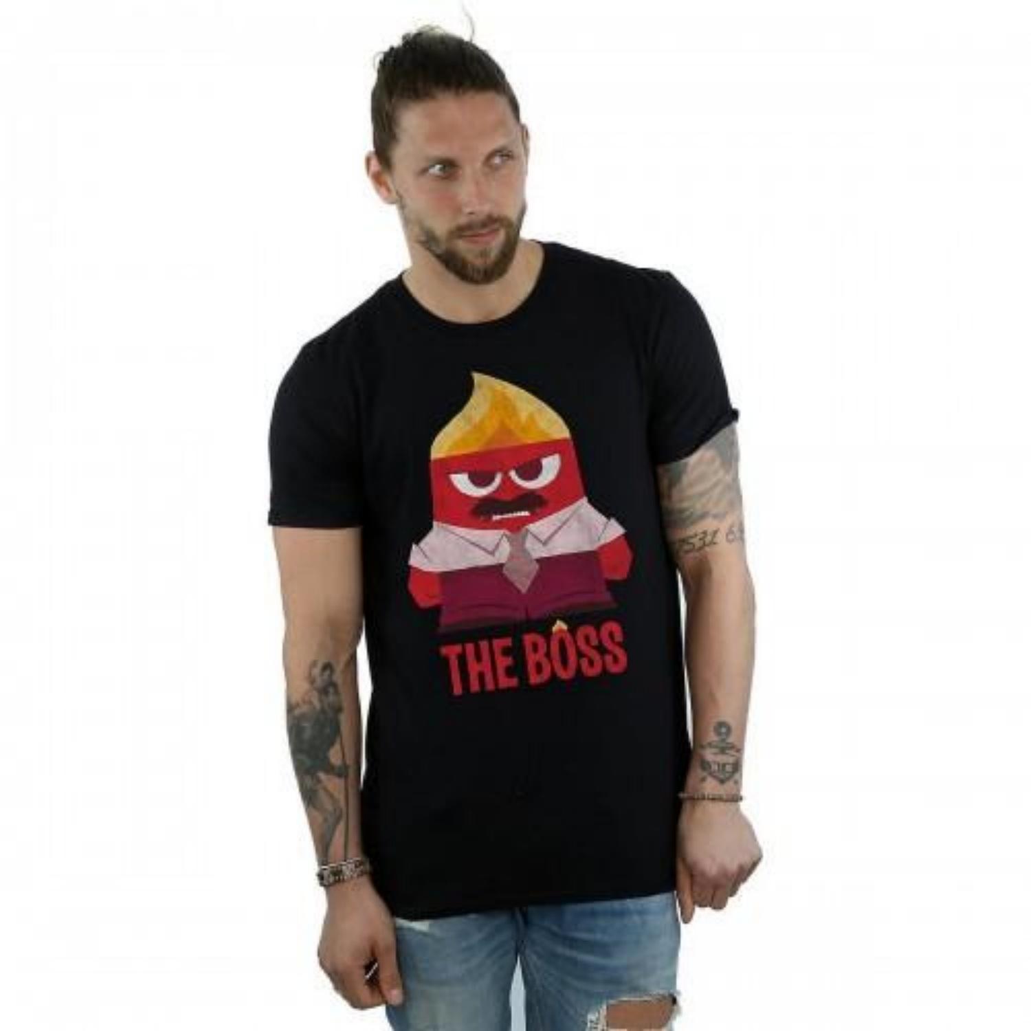Inside Out Mens The Boss Anger Cotton T-Shirt S чёрный