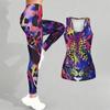 Animal Printed Yoga Outfit for Women Fashion Workout Leggings Fitness Sports Casual Yoga Set Sports Suit