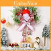 New Christmas Snowman Ribbon Wreath For Home Decor Festive Holiday Atmosphere