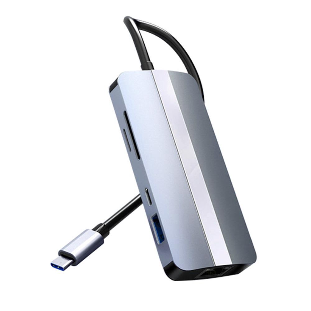 

Док-станция 9 в 1 Type C с портом Ethernet 4K HD USB 3.0 Hub Laptop Expander Nine in one