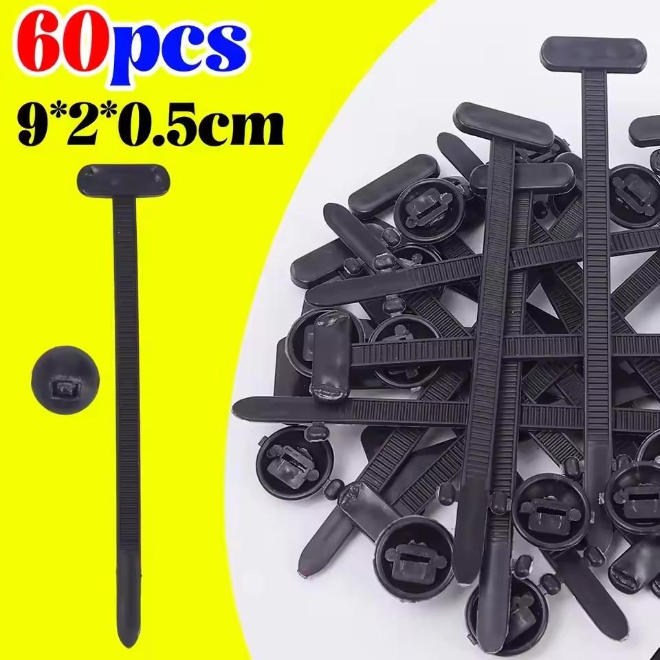 Nylon Universal Cable Tie Buckle-Heavy Duty Zip Tie Holder with Pin & Button Design Plastic Cable Tie Tool Fasteners Car Body