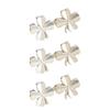 3/6Pieces Clover Waist Tighten Pin for Pants Jeans Metal Waist Cinching Button Clasp Waist Brooch Clip Waist Fitness Pin