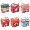Pack Of 2 Christmas Treat Boxes with Handle Candy Tin for Holiday Decoration Tinplate Sweets Container for Party Use