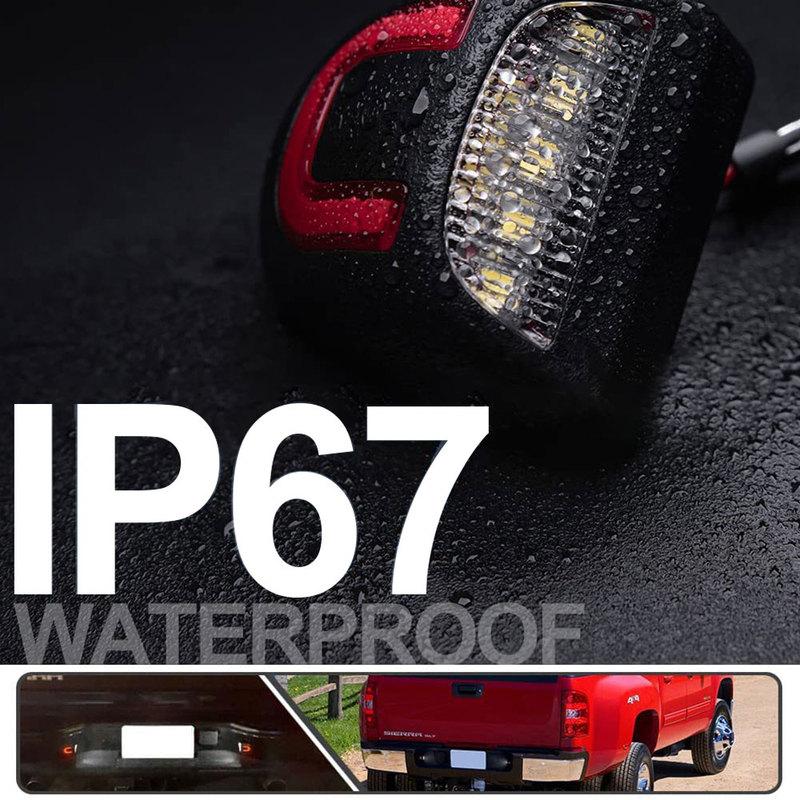 2 Pieces LED License Number Plate Light Lamp Red White Strip Tube Bulb For Chevrolet Chevy Silverado GMC Sierra 1500 2500